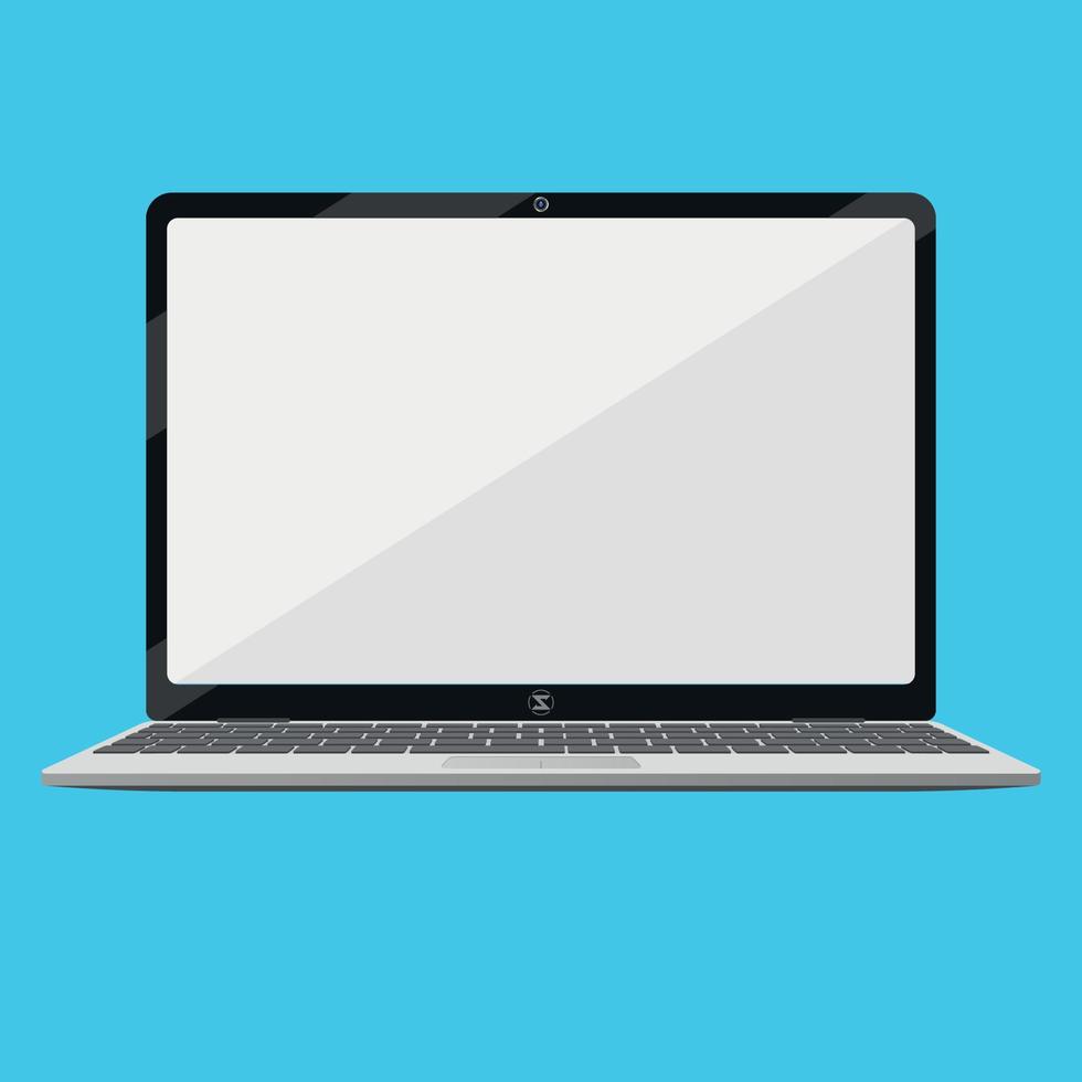 Laptop computer free vector mockup