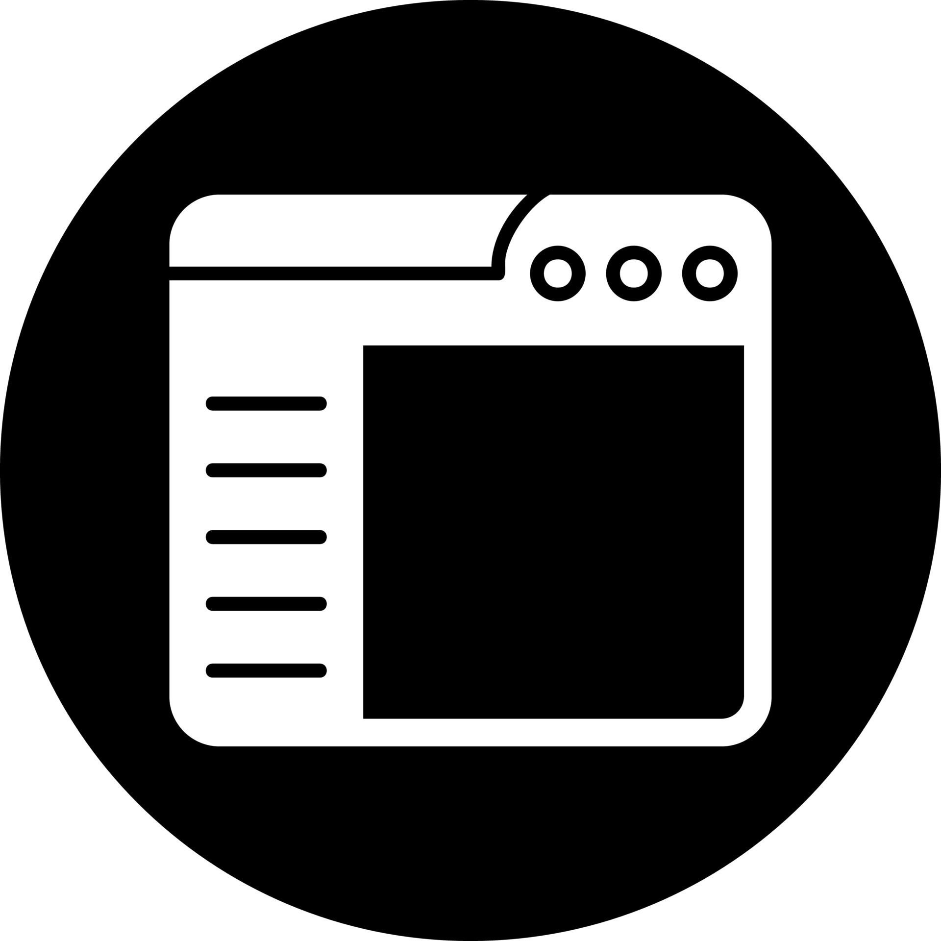  Sidebar Vector Icon 21042867 Vector Art at Vecteezy