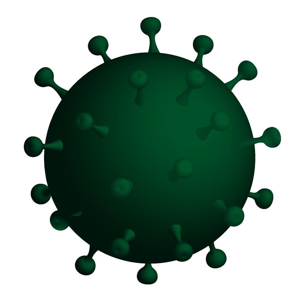 human virus or bacteria closely isolated on transparent background vector