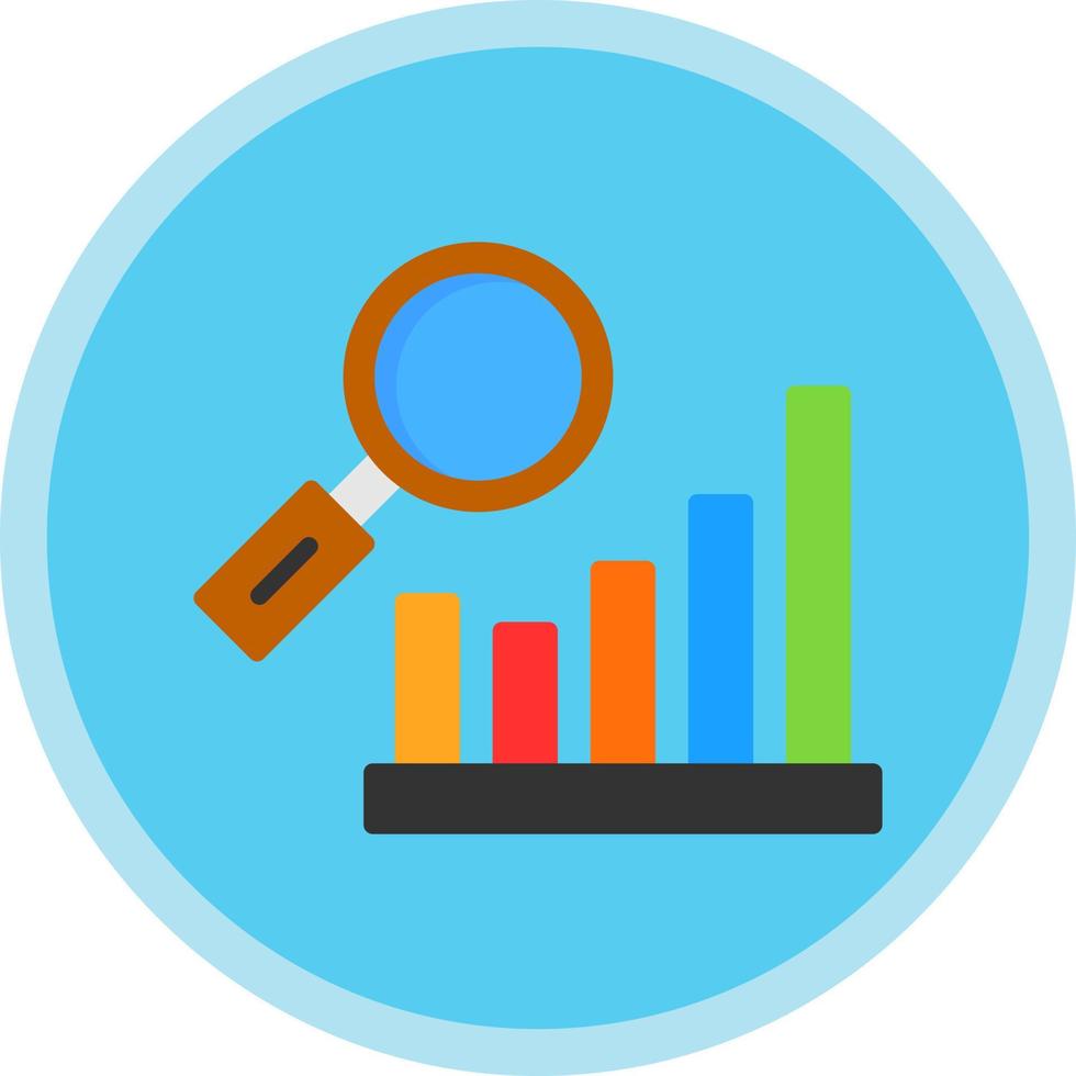 Bar Chart Research Vector Icon Design