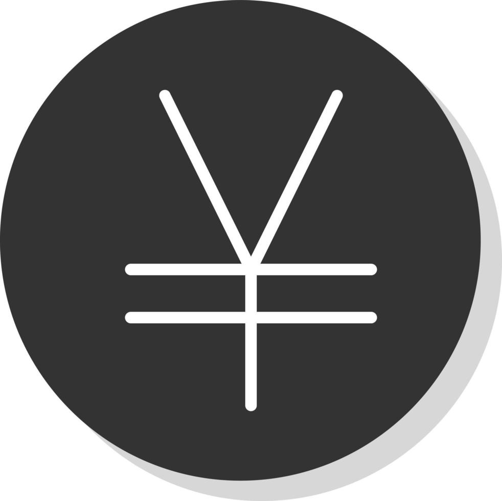 diseño de icono de vector de signo de yen