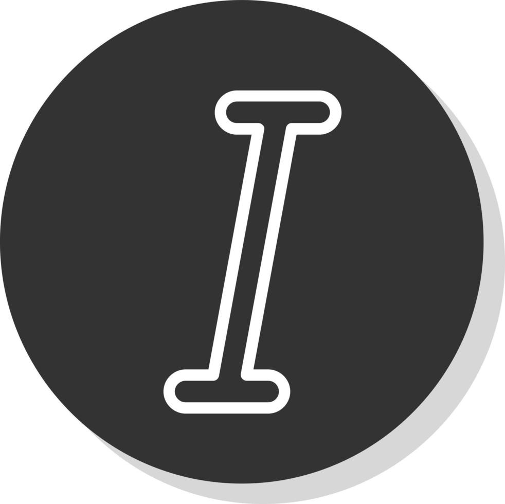 Italic Vector Icon Design