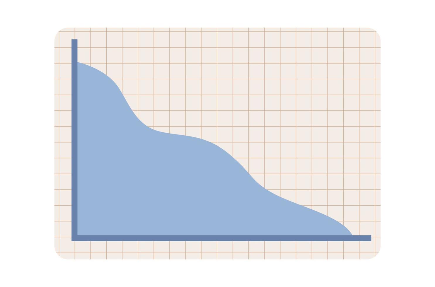 grafico económico recesión icono. colapsado mundo mercado. internacional financiero crisis. disminución global economía. vector plano ilustración