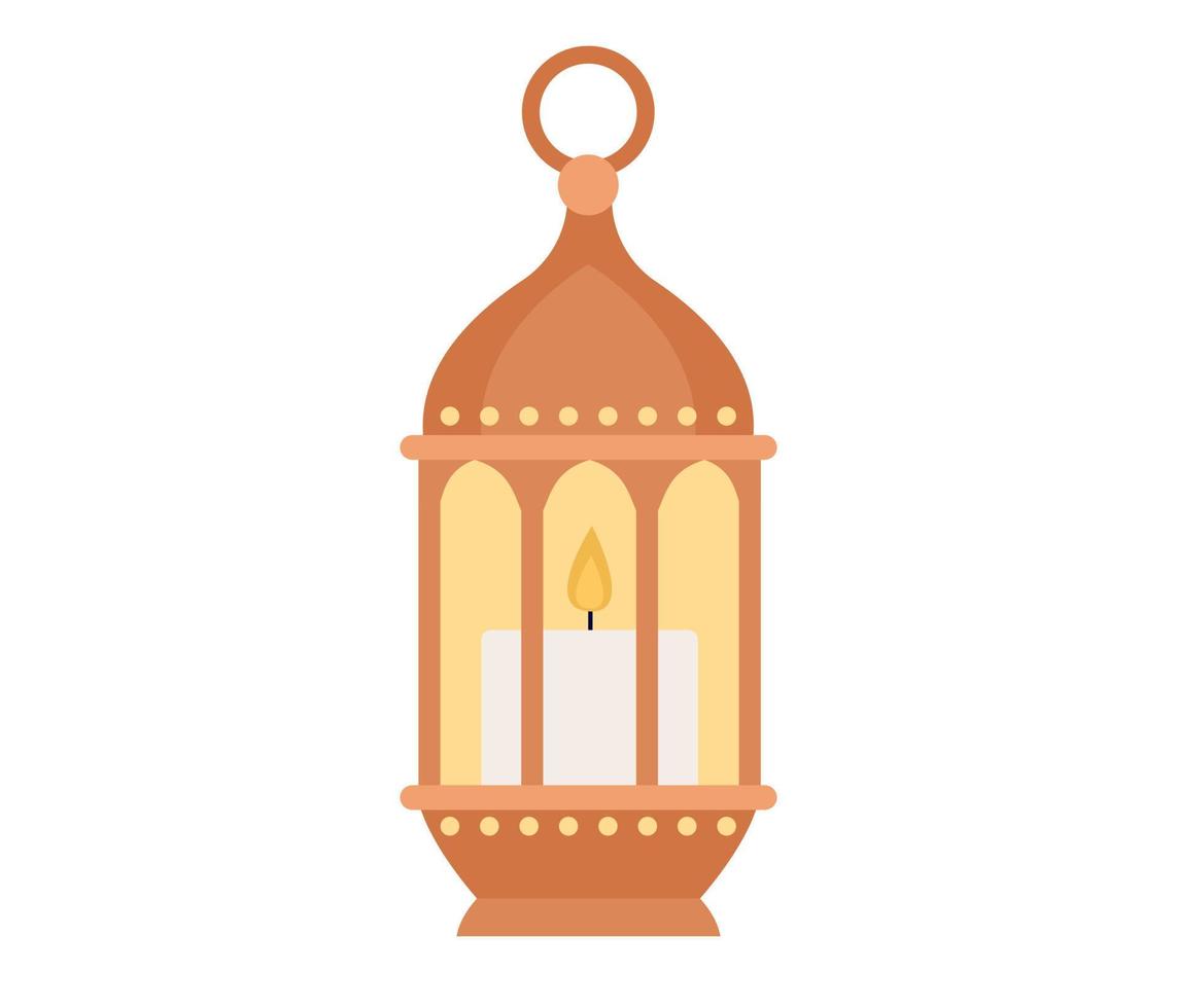 Ramadan lantern icon. Greeting Eid Mubarak. Ramadan Kareem. Vector flat illustration