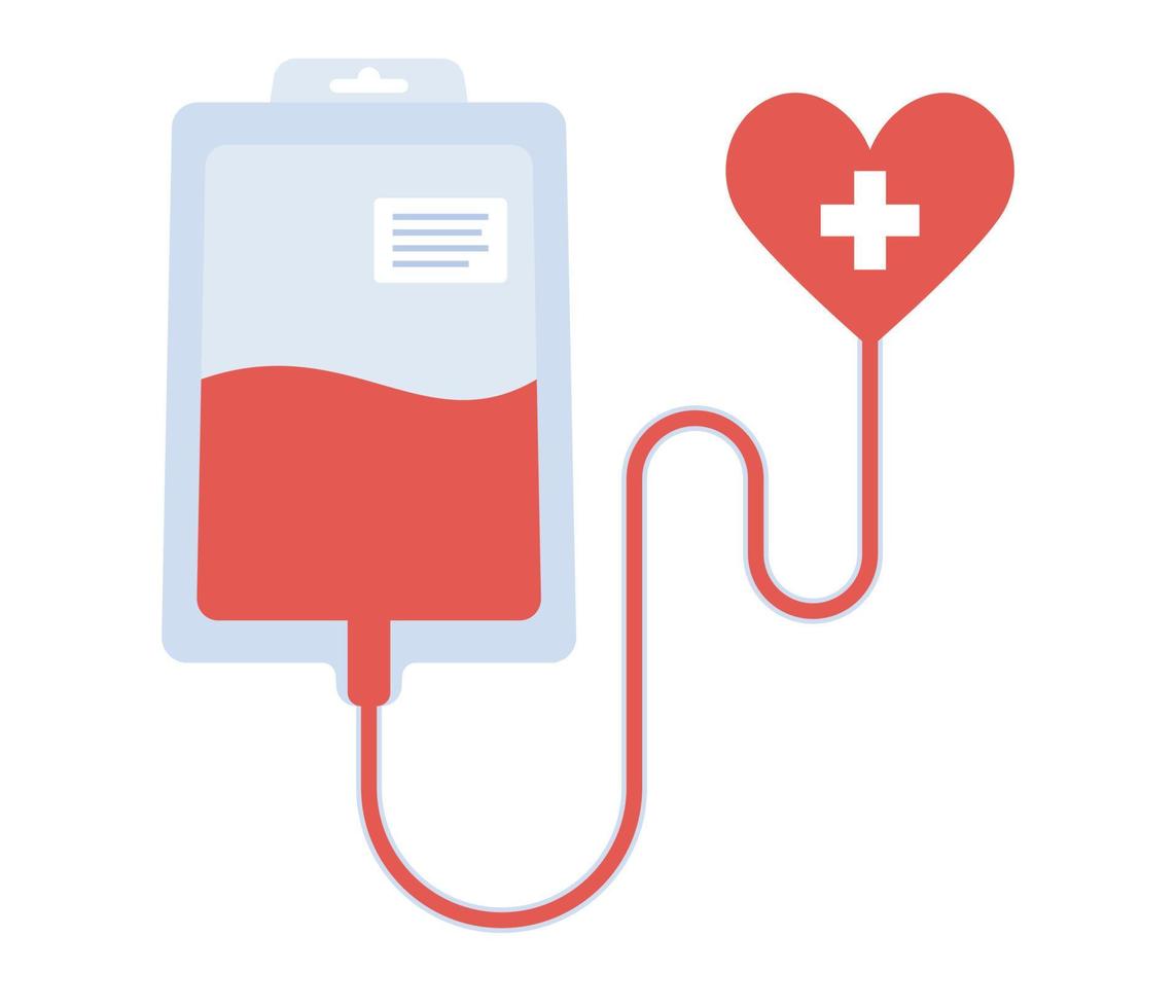 Blood donation icon. World blood donor day, June 14th. Blood transfer, help sick and needy concept. Vector flat illustration