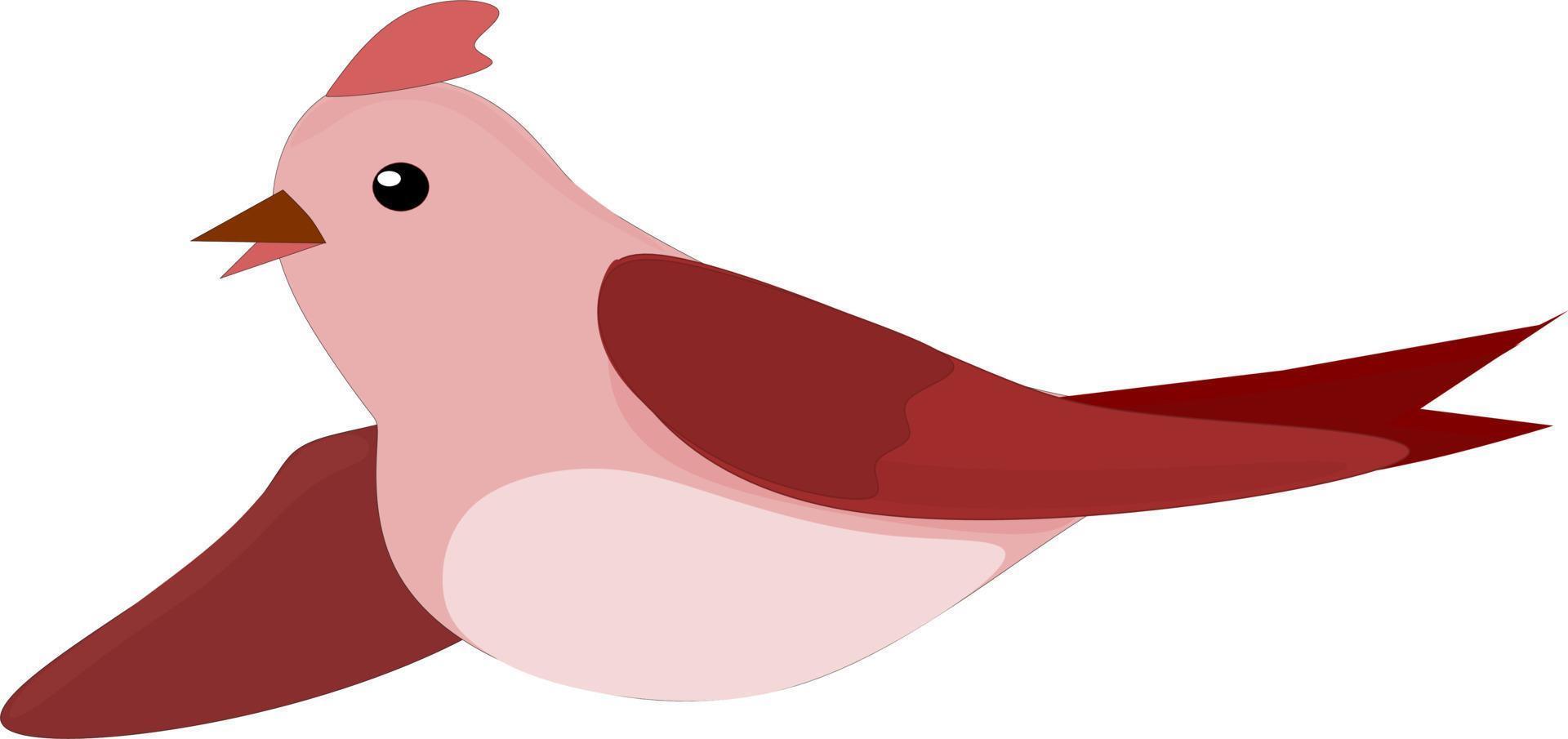 Cute cartoon bird vector illustration. Free vector.