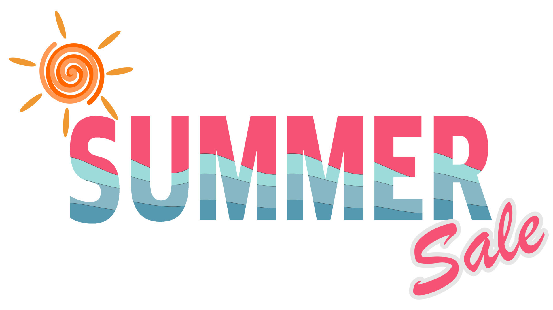 Summer Sale heading design for banner or poster. Sale and Discounts