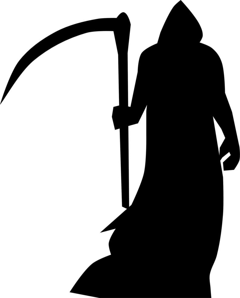 Grim reaper shadow vector illustration. Free vector.