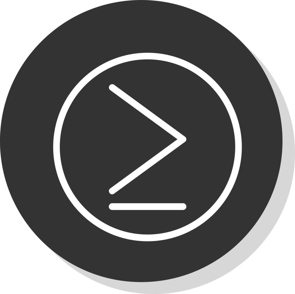 Greater Than Vector Icon Design