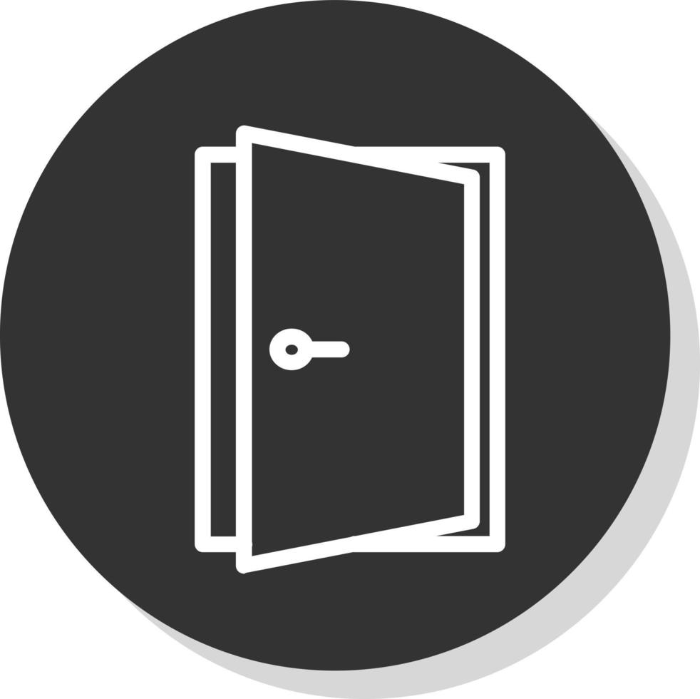 Door Open Vector Icon Design