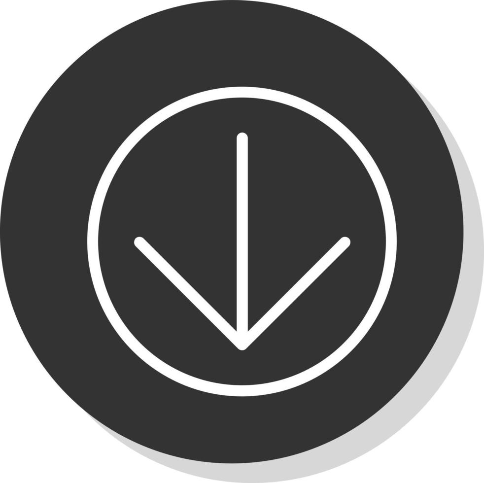 Arrow Circle Down Vector Icon Design