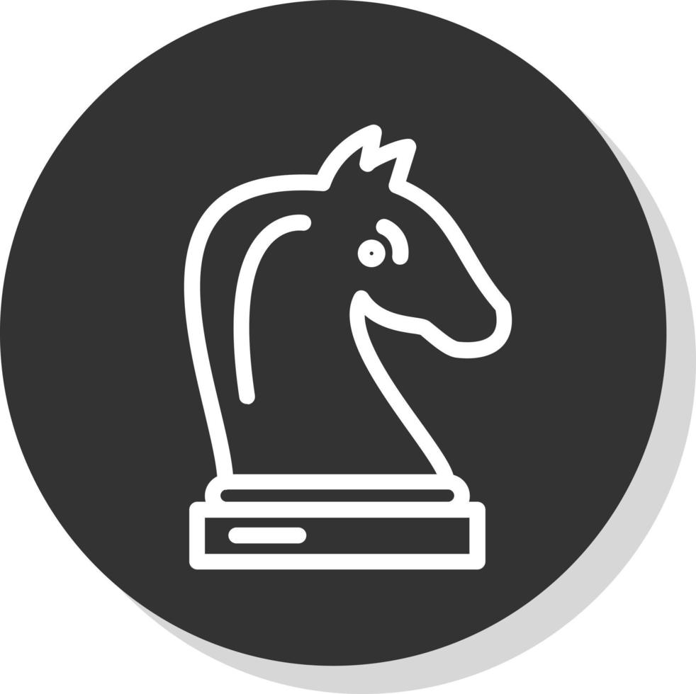 Chess Knight Vector Icon Design