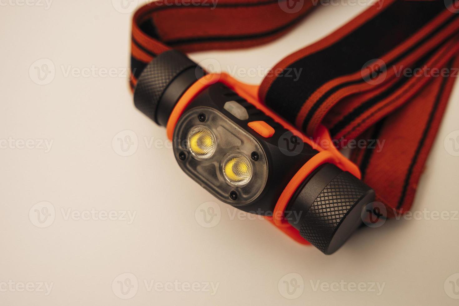 modern LED powerful rechargeable headlamp with adjustable strap photo