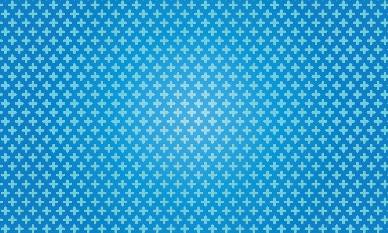 abstract white crosses minimal geometric pattern on blue gradient vector