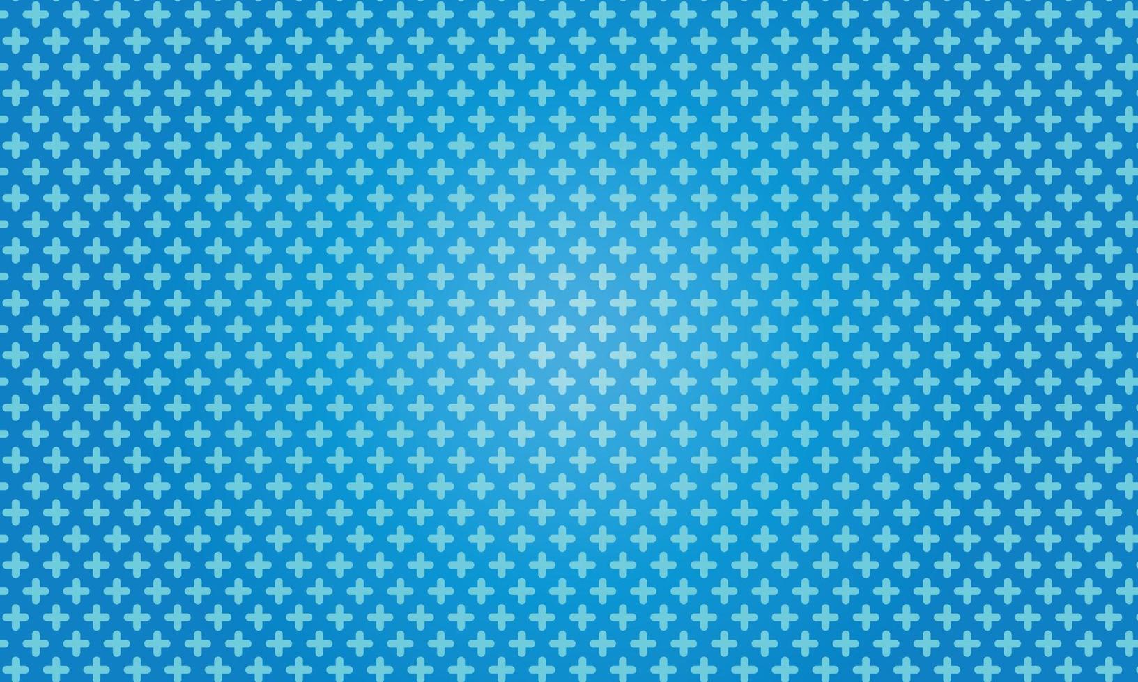 abstract white crosses minimal geometric pattern on blue gradient vector