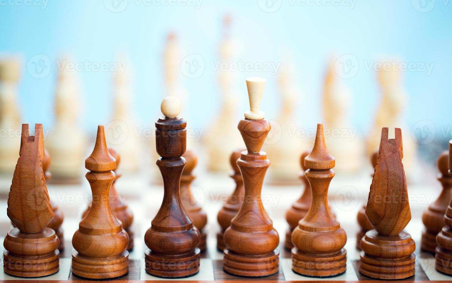 Chess pieces on a board photo