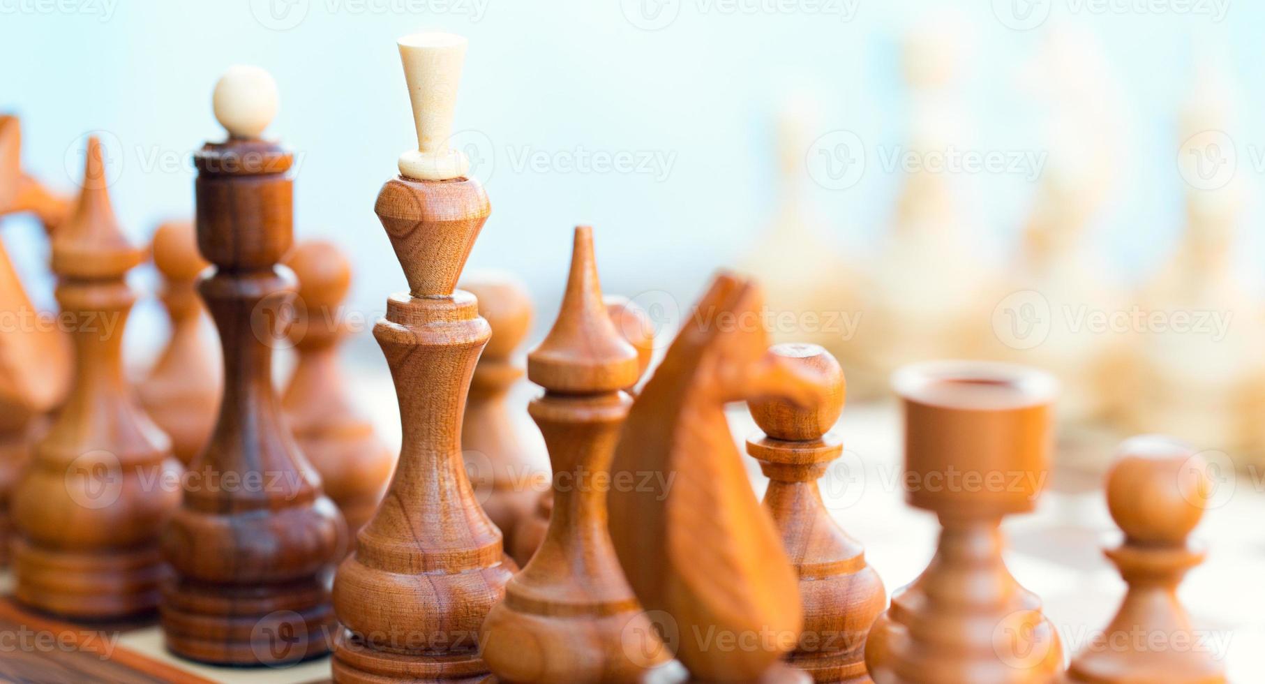 Chess pieces on the board photo