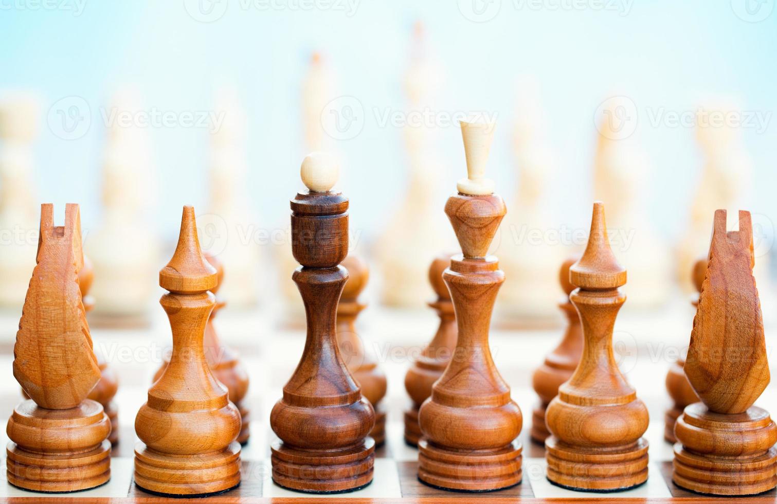 Chess pieces on a board photo