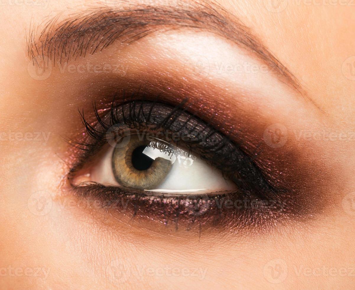 Closeup of womanish eye with makeup photo