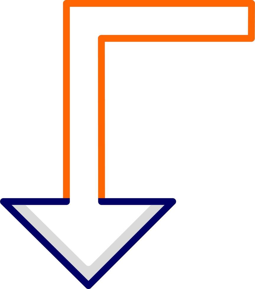 Turn Down Vector Icon