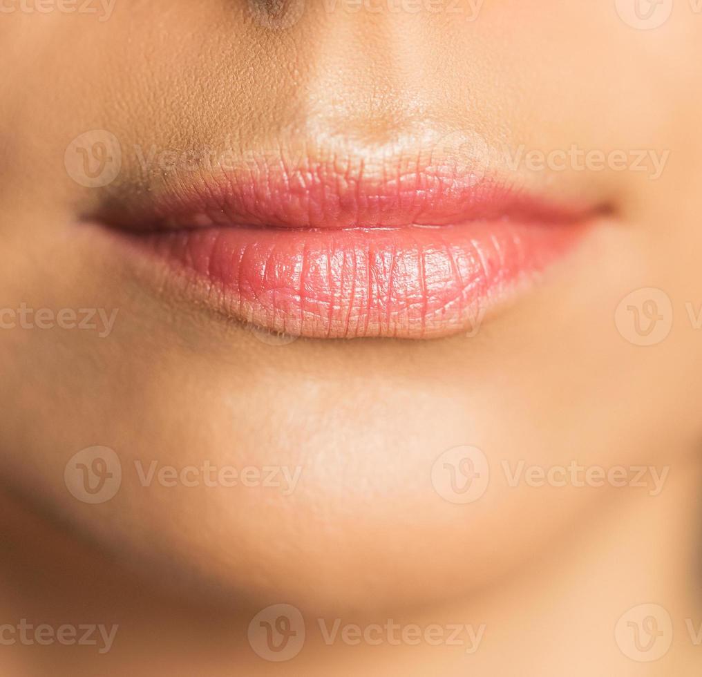 Female lips close up photo