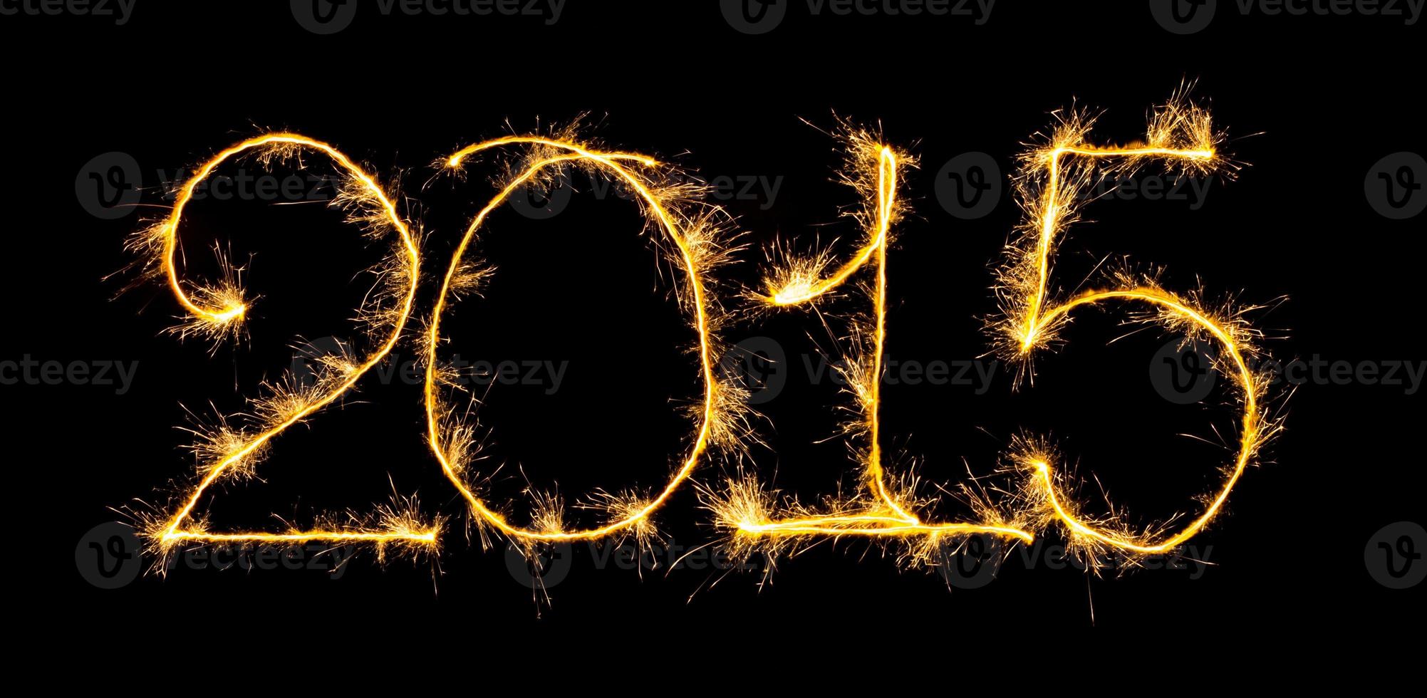 Happy New Year - 2015 with sparklers photo