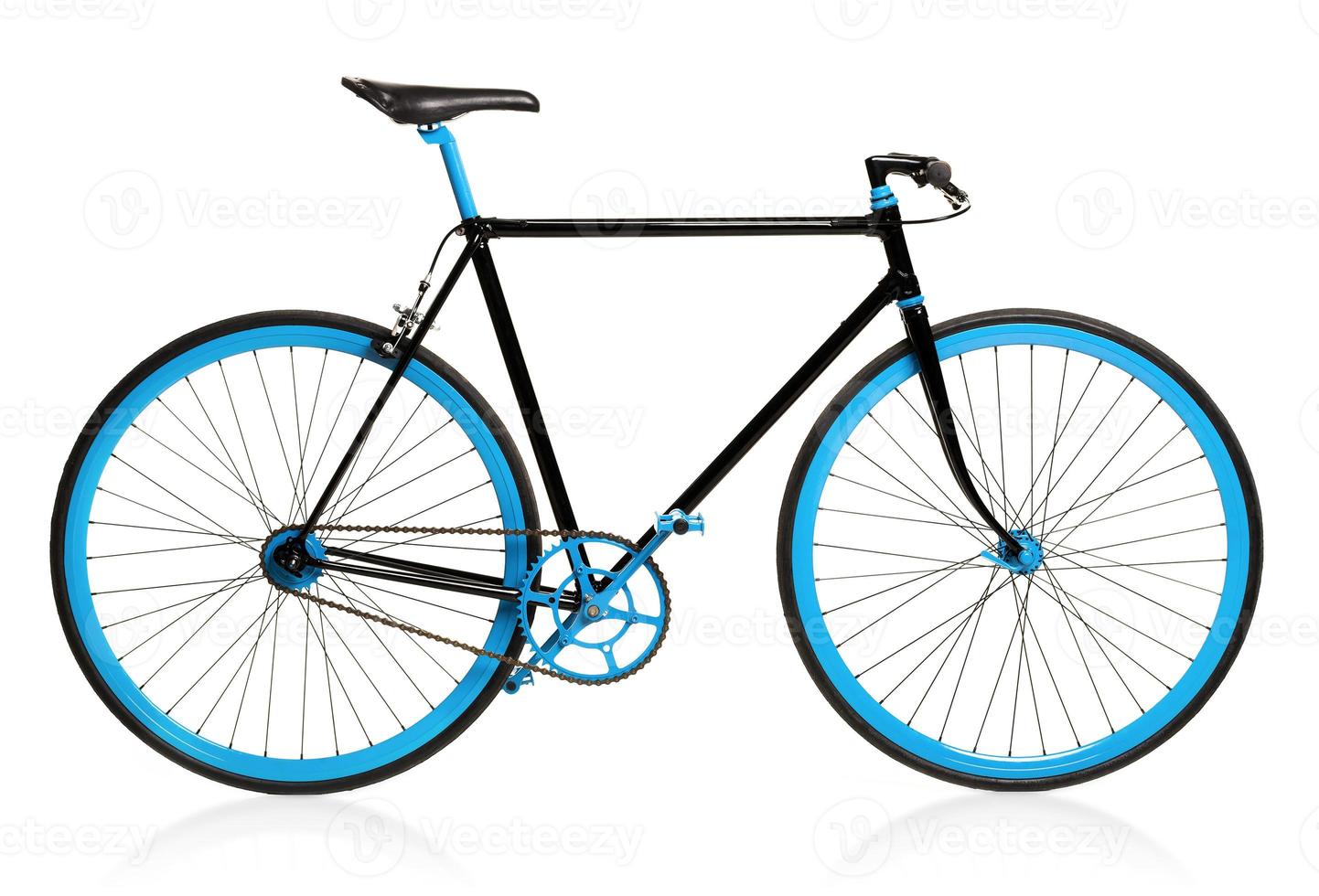 Stylish bicycle isolated on white photo