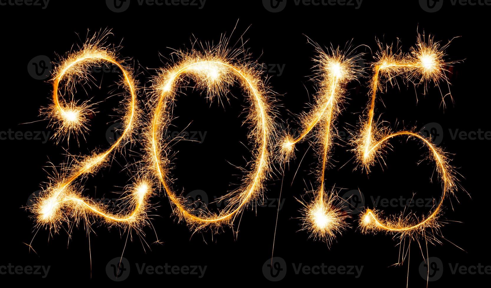 contento nuevo año - 2015 con bengalas foto