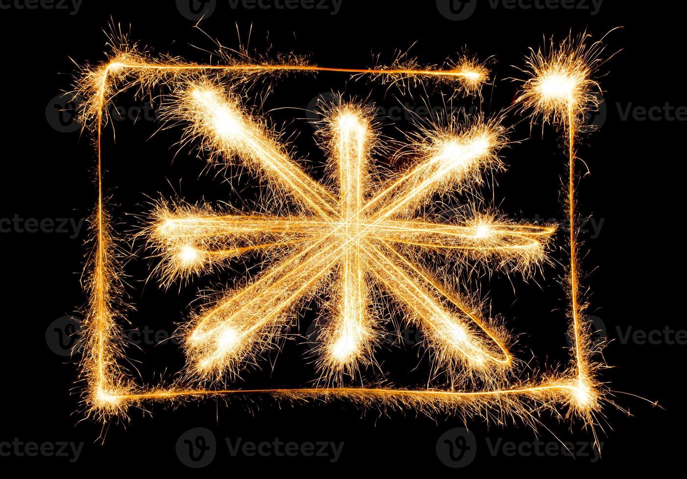 Flag of Great Britain made of sparkles on black photo