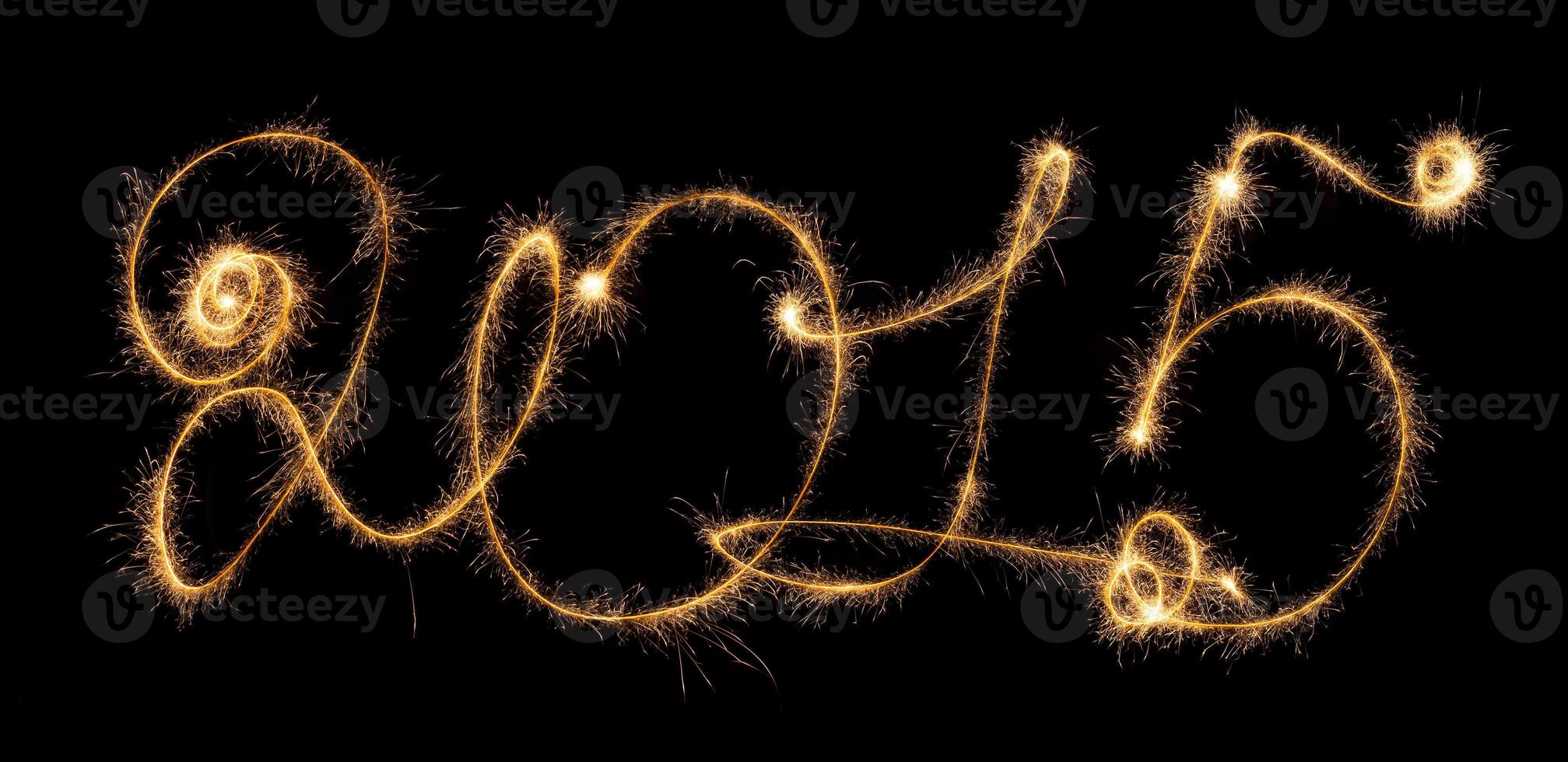 Happy New Year - 2015 with sparklers photo