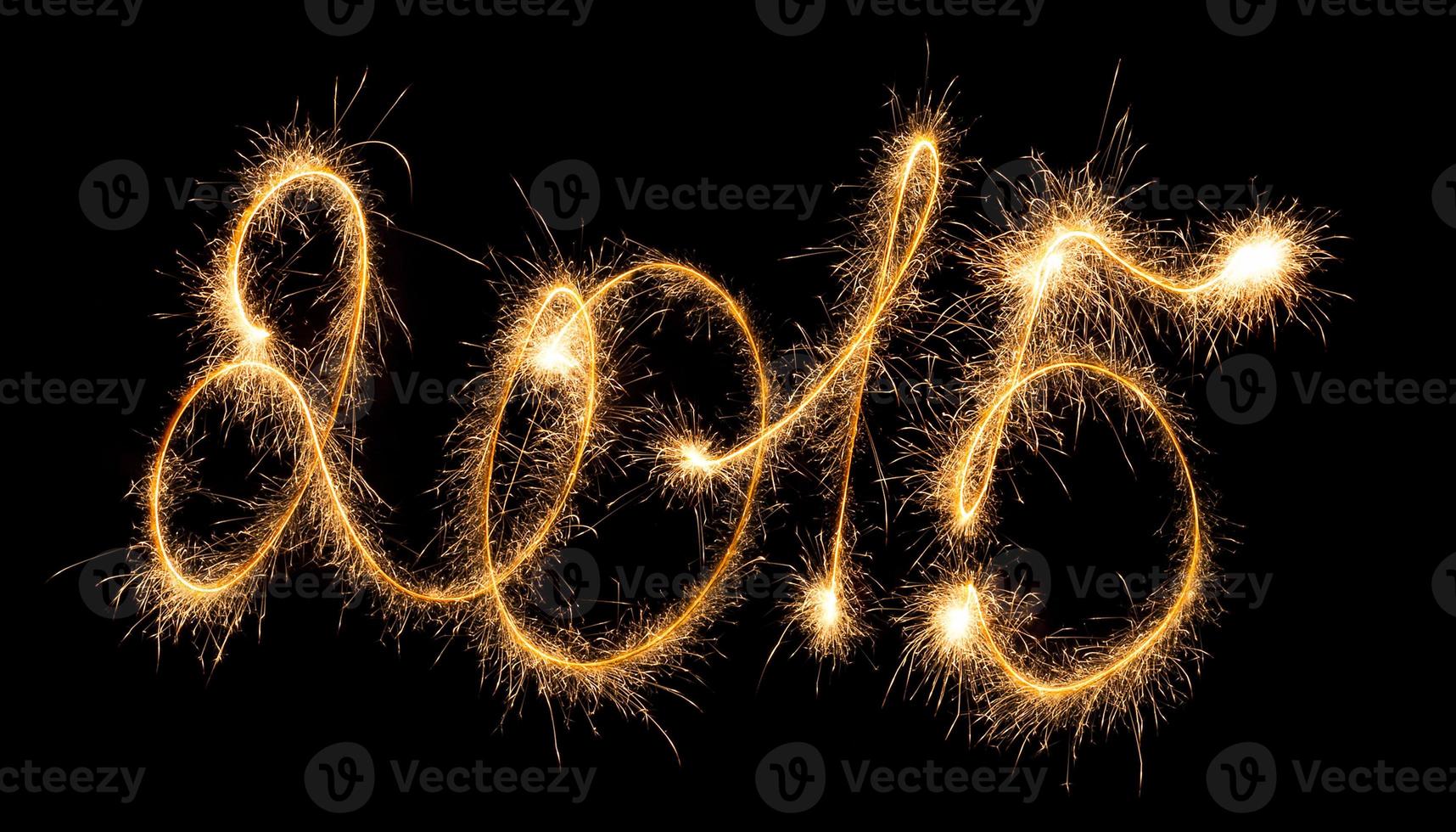 Happy New Year - 2015 with sparklers photo