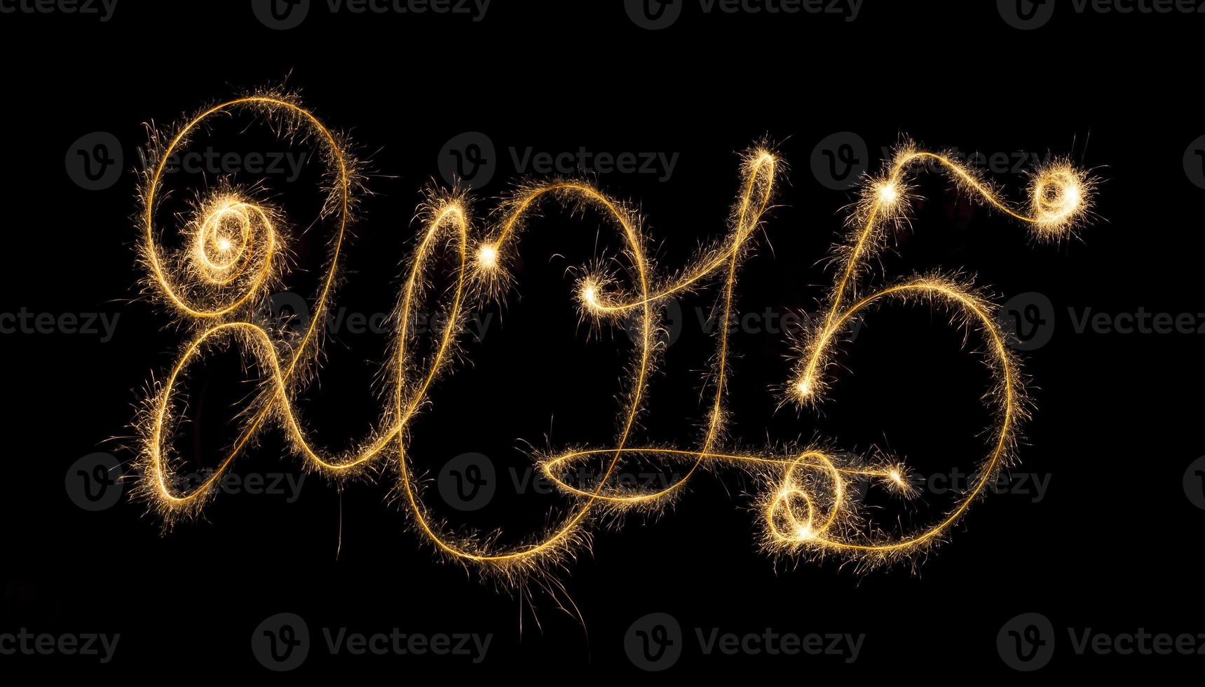 Happy New Year - 2015 with sparklers photo