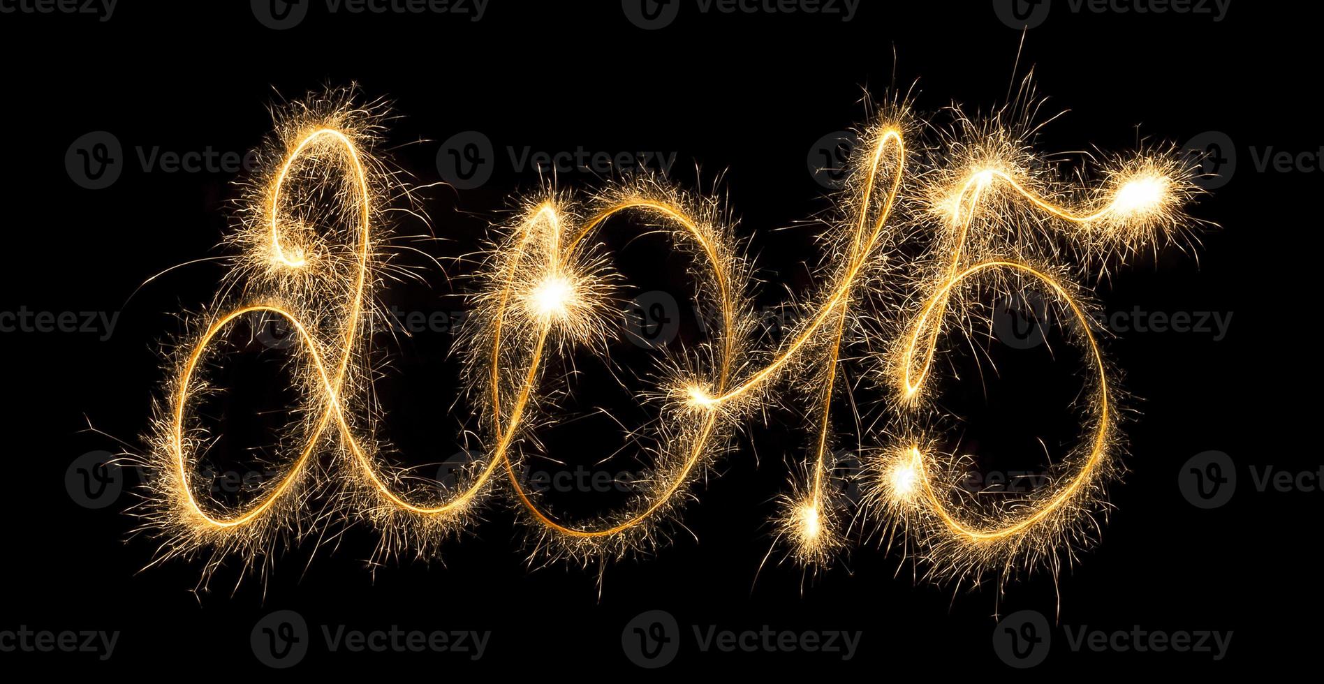 Happy New Year - 2015 with sparklers photo