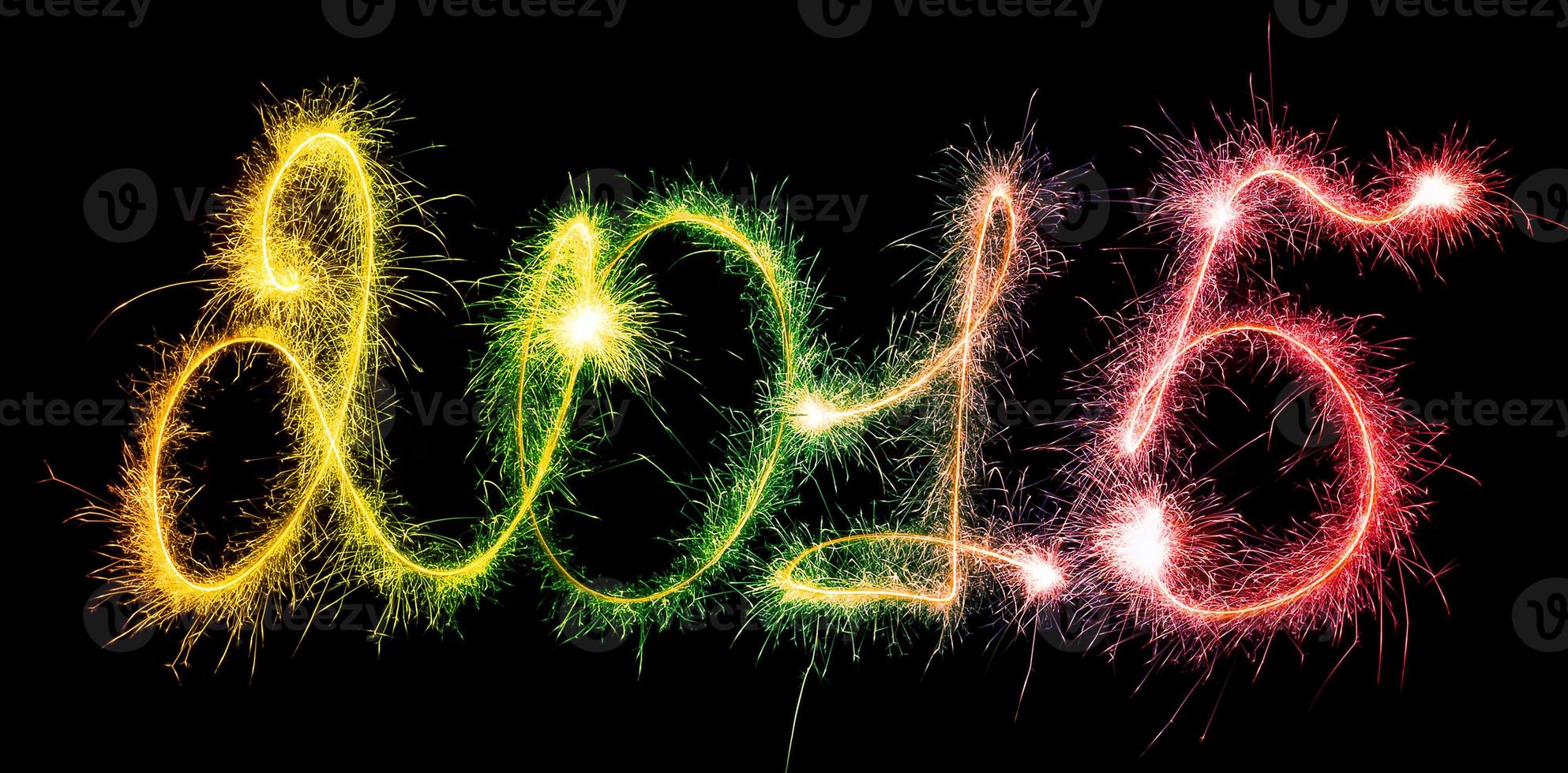 Happy New Year - 2015 with sparklers photo