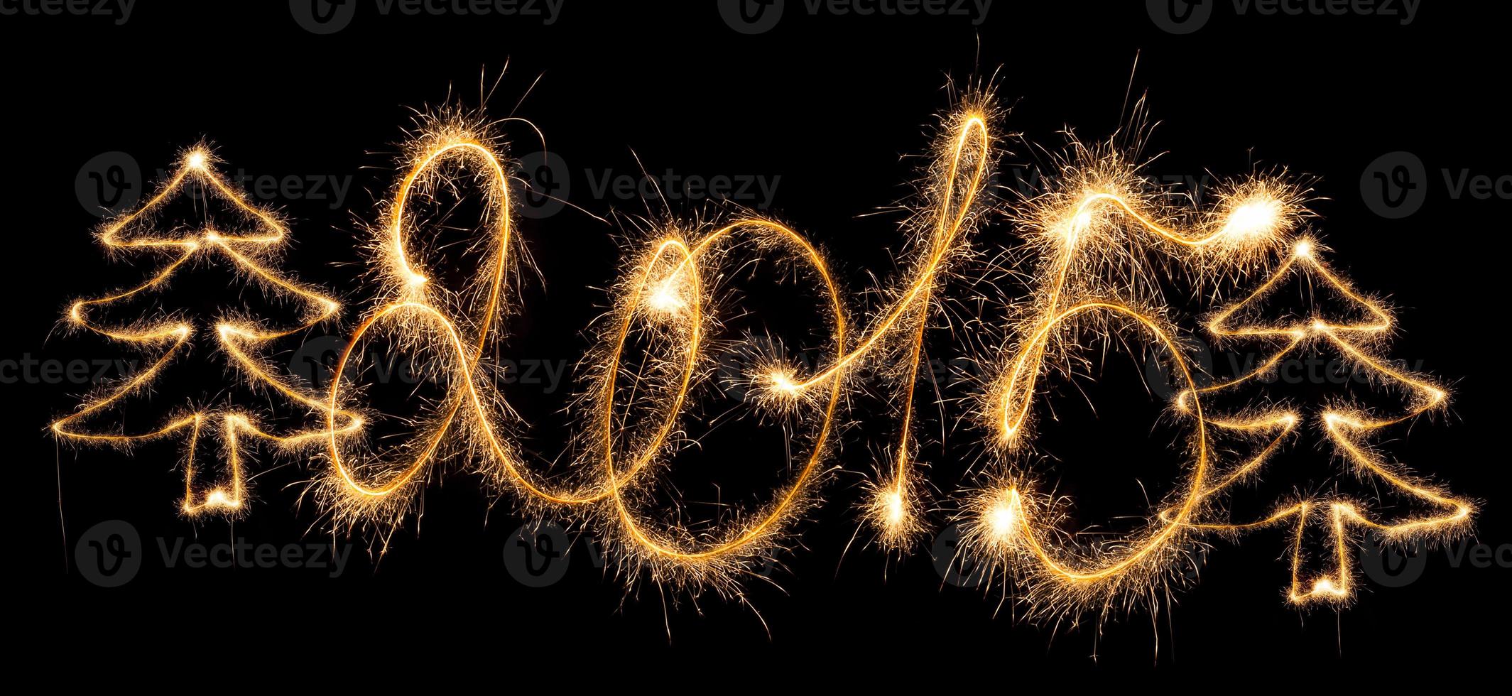 Happy New Year - 2015 with sparklers photo