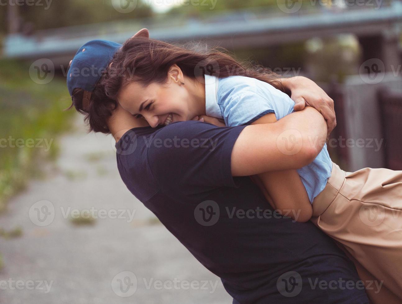 Attractive young couple in love photo