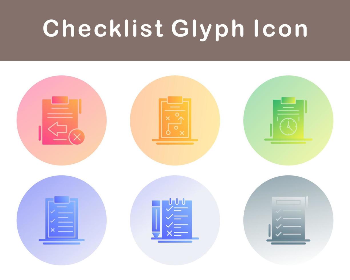 Lista de Verificación vector icono conjunto