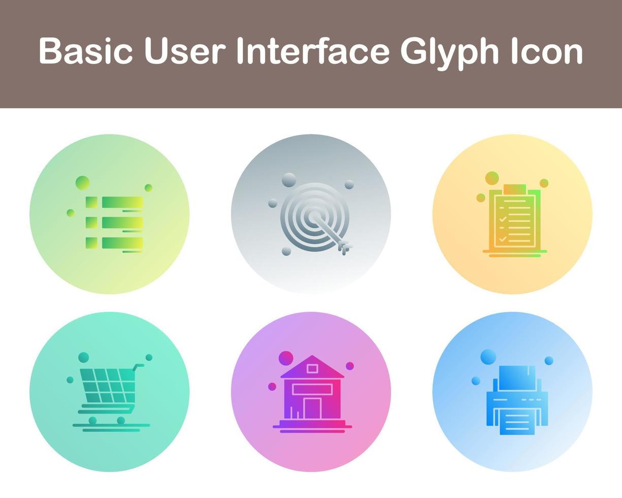 Basic User Interface Vector Icon Set