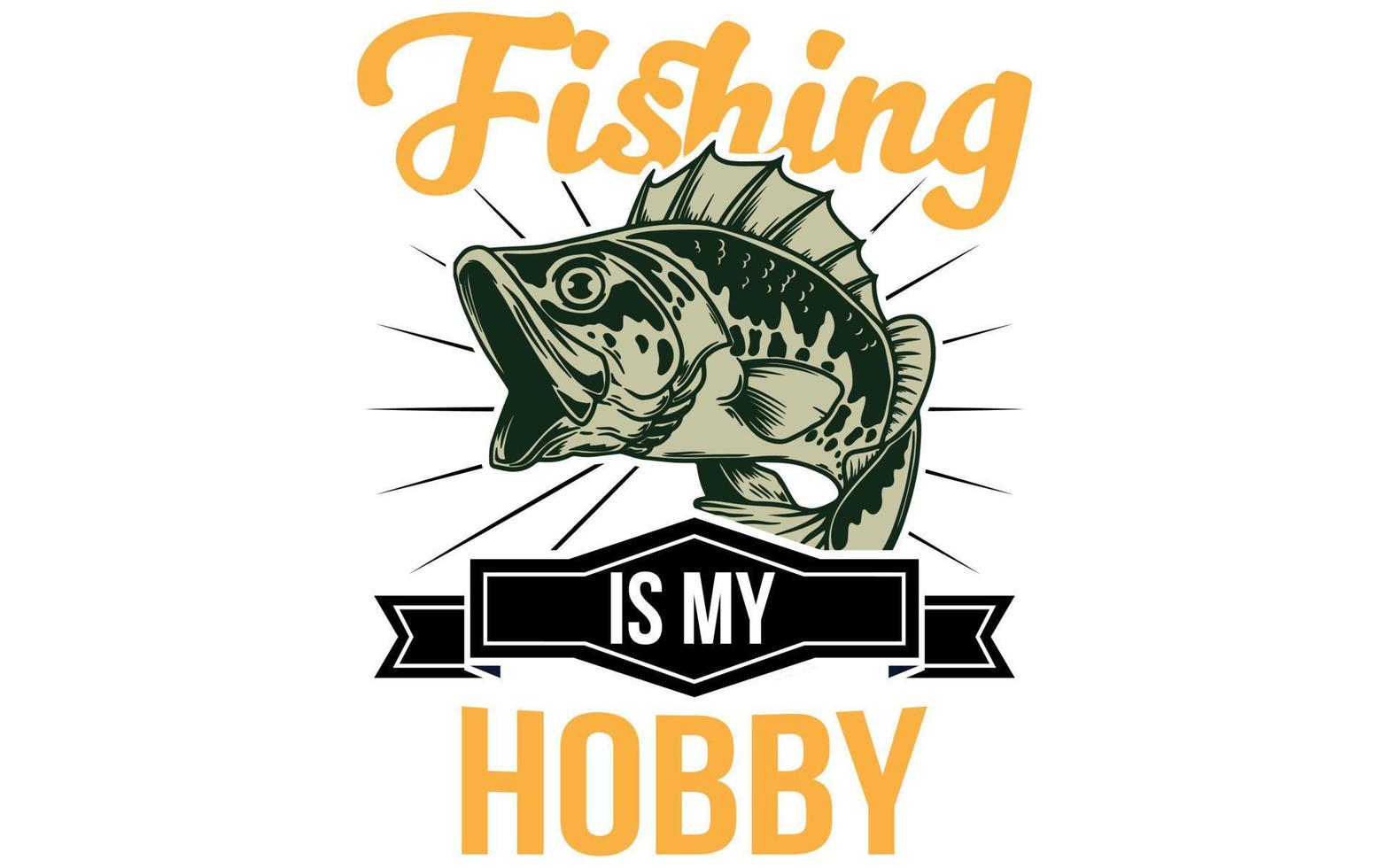 Fishing t shirt vector