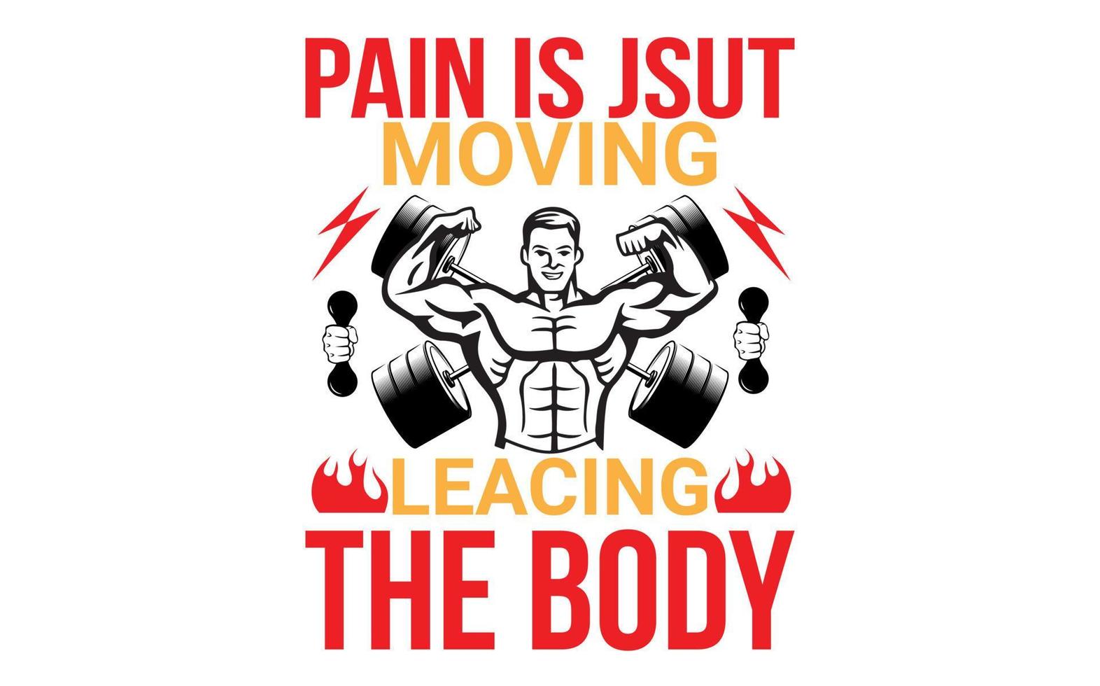 fitness t shirt design vector
