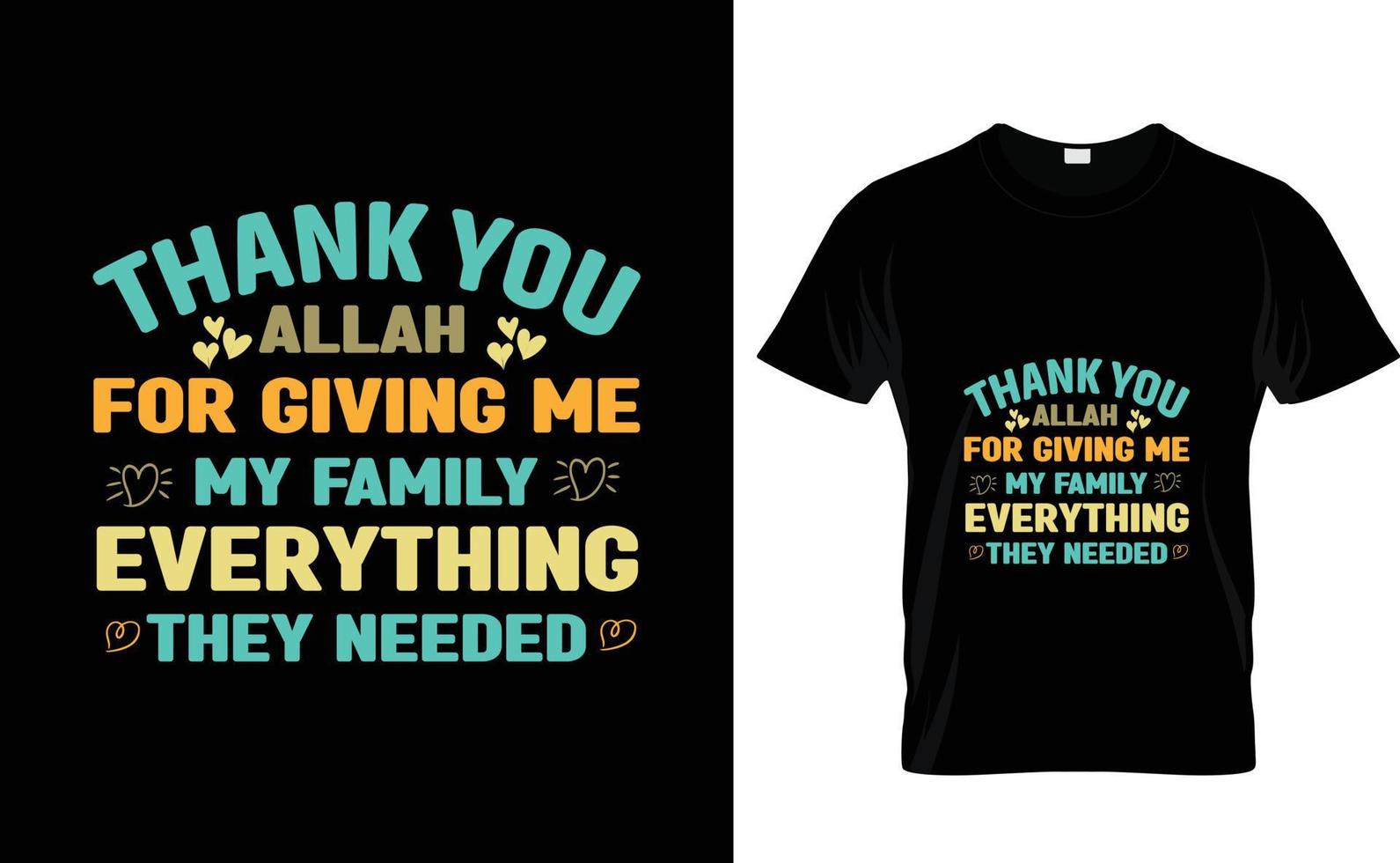 THANK YOU...FAMILY T SHIRT vector