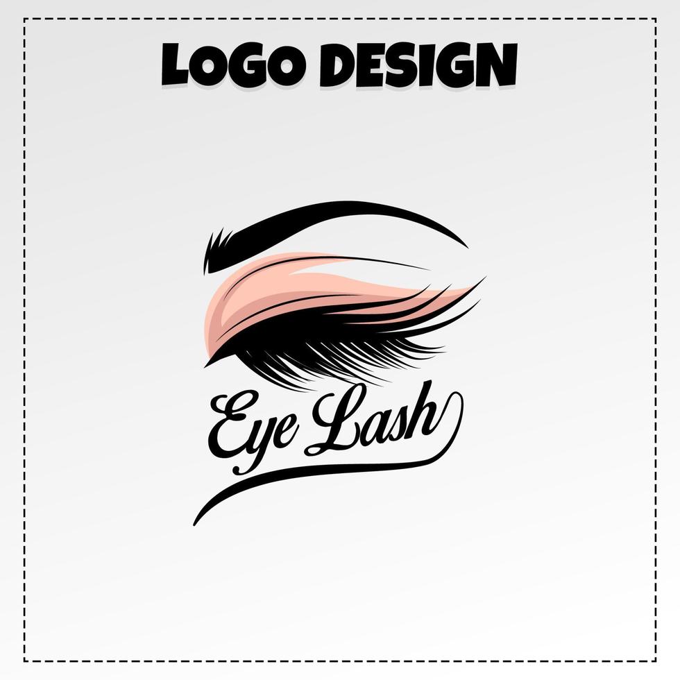 Vector Logo Eye Lash Illustration Design