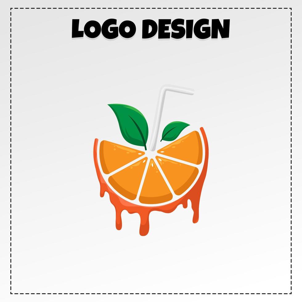 vector logo Fruta jugo ilustración diseño