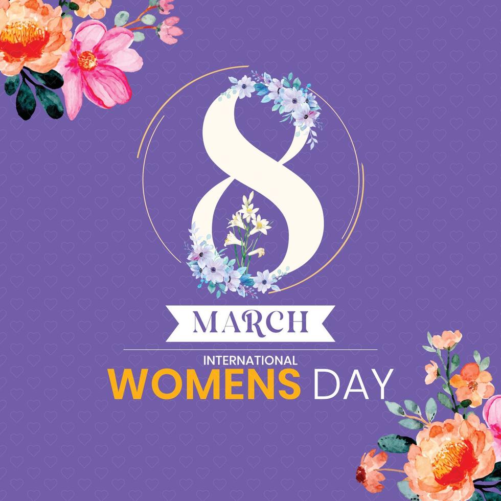 Women's day 8th March International women's day vector