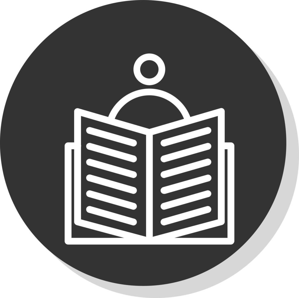 Book Reader Vector Icon Design