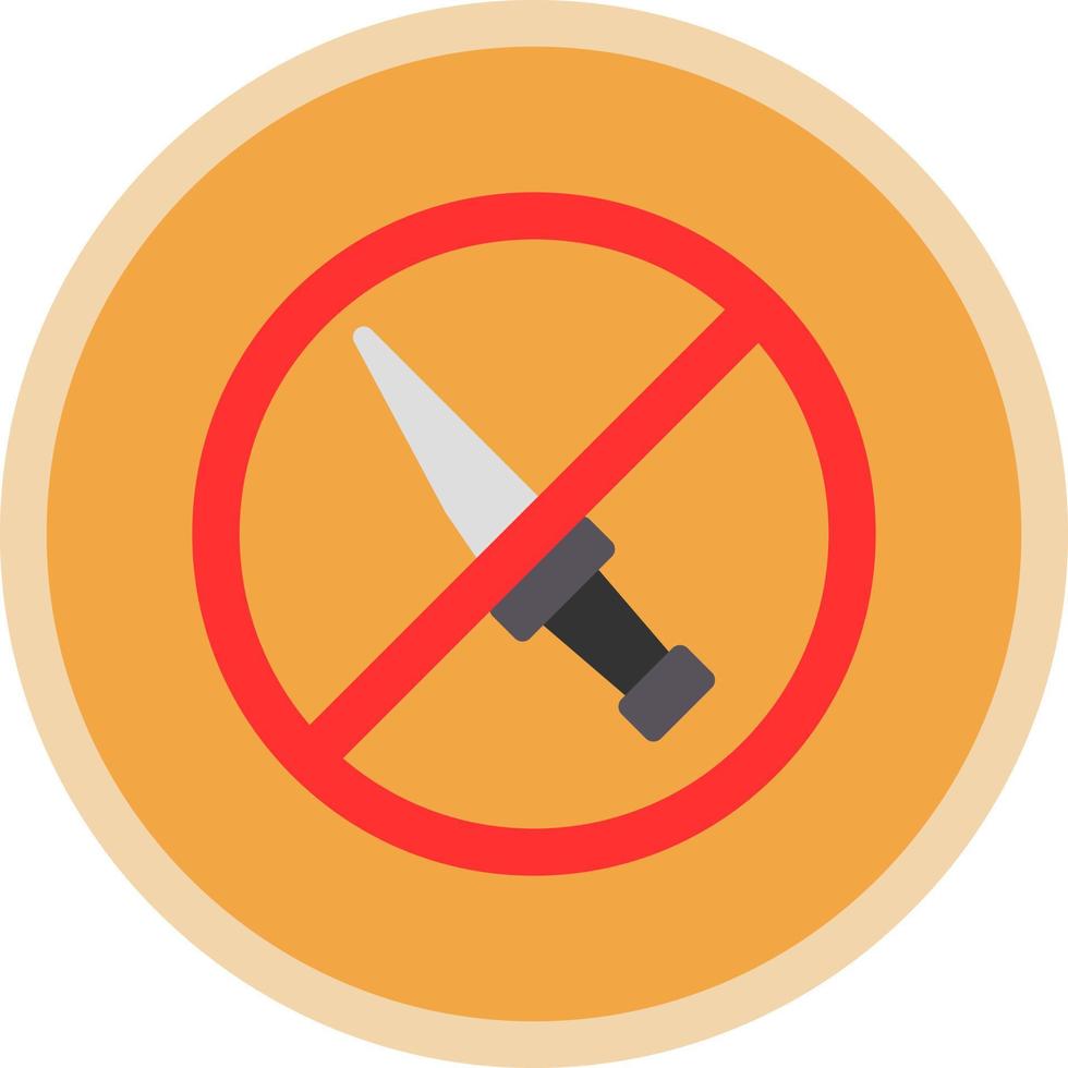 No Weapons Vector Icon Design