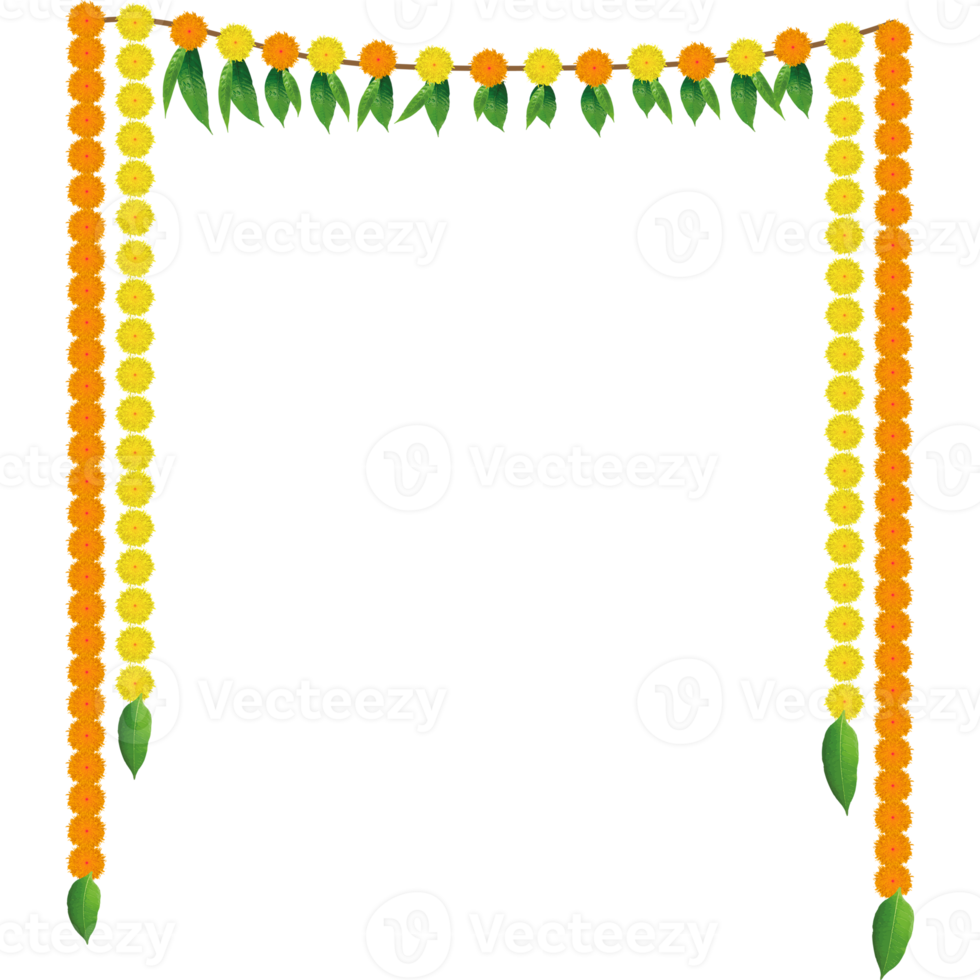 Toran calêndula decoração diwali karwa choth indiano festivais png