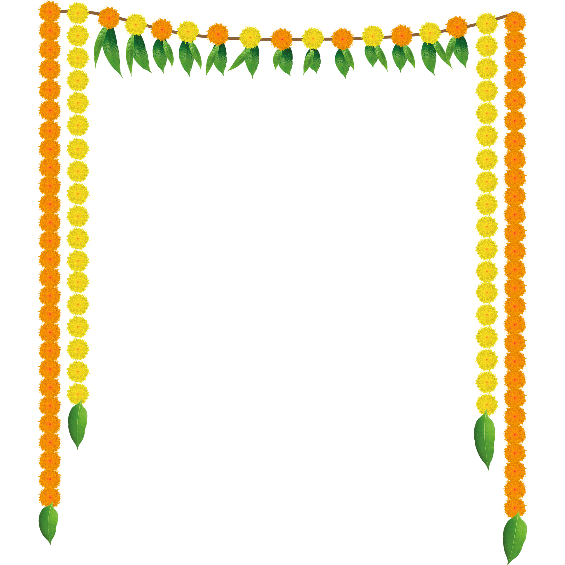 Toran Marigold Decoration Diwali Karwa Choth Indian Festivals 21048134 Png