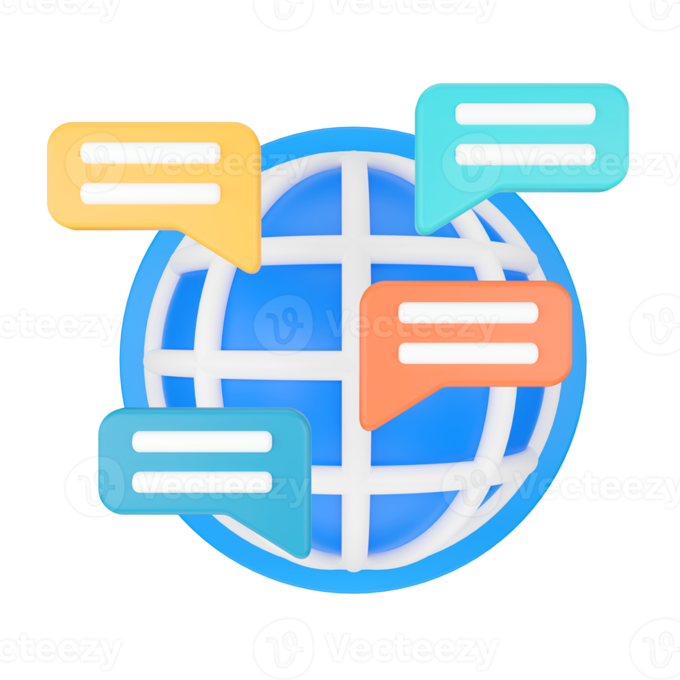 Talking. Communication concept 3D rendering. png