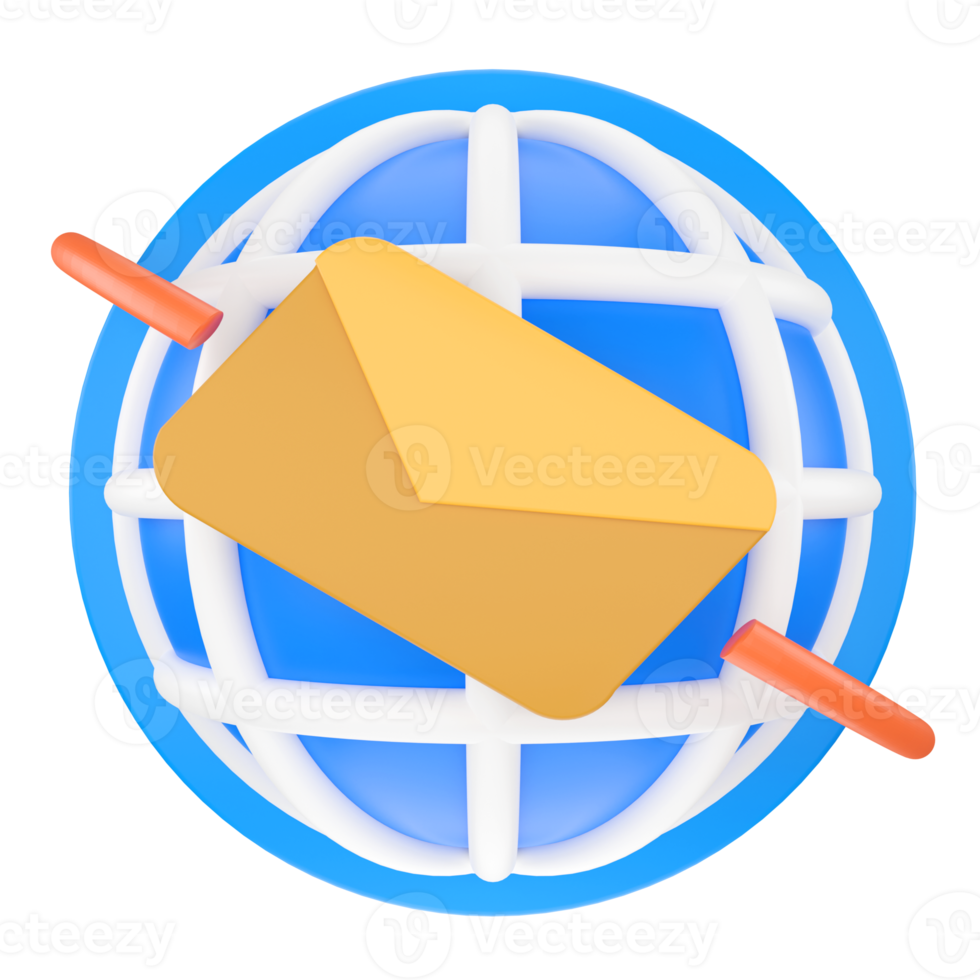 Email. Communication concept 3D rendering. png